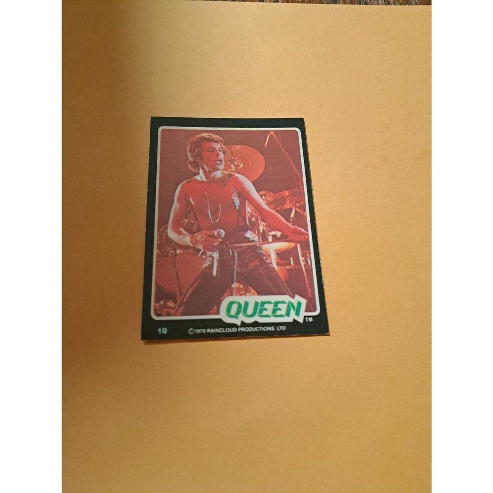 Vintage 1979 Raincloud Productions Queen Trading Card #19 Rock Band Memorabilia